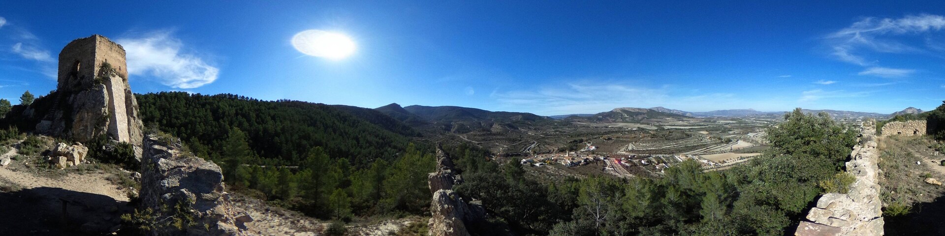 Benifallim - Omniorama desde el Castillo