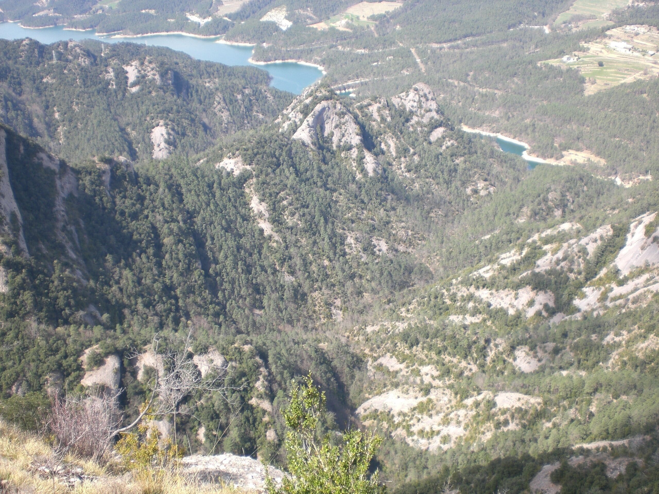 Canals de Sant Miquel des del Serrat de Migdia, Serra de Picancel (abril 2012)