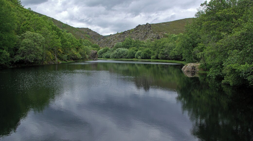 Dam of river Valdesamario, Órbigo basin, near Murias de Ponjos (Valdesamario, León, Spain).