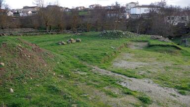 Site of the Roman archaeological remains in Saelices el Chico. Salamanca, Spain.