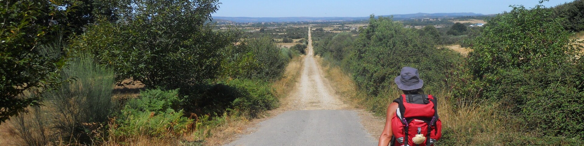 Tras atravesar Trasmiras, abandonamos la carretera nacional para atravesar cultivos por interminables rectas.