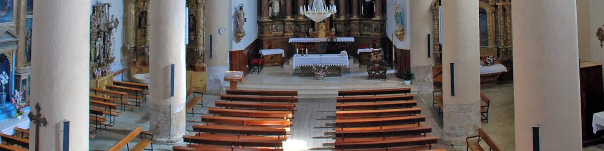 Interior of the Church of La Asunción of Villasarracino (Palencia, Castile and León).