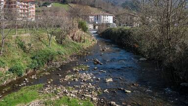 Elduain stream in Berrobi. Gipuzkoa, Basque Country, Spain
