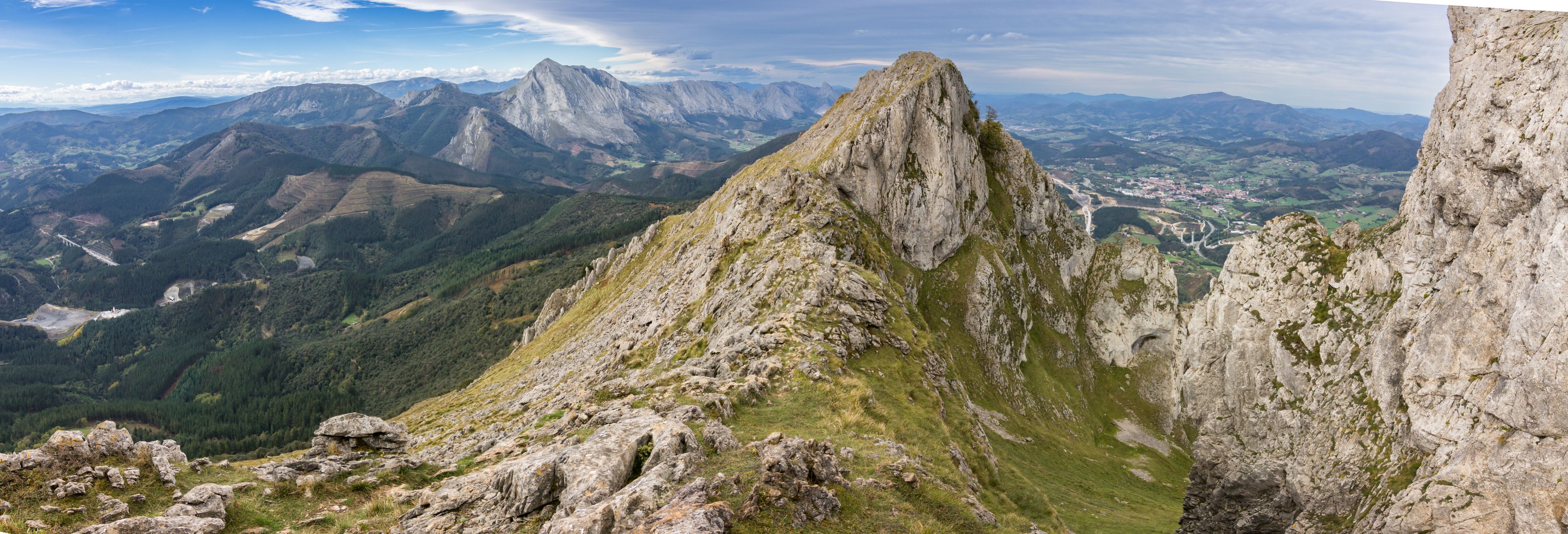 Views of Udalaitz mountain and surrounding area in the Basque Country (Spain)
