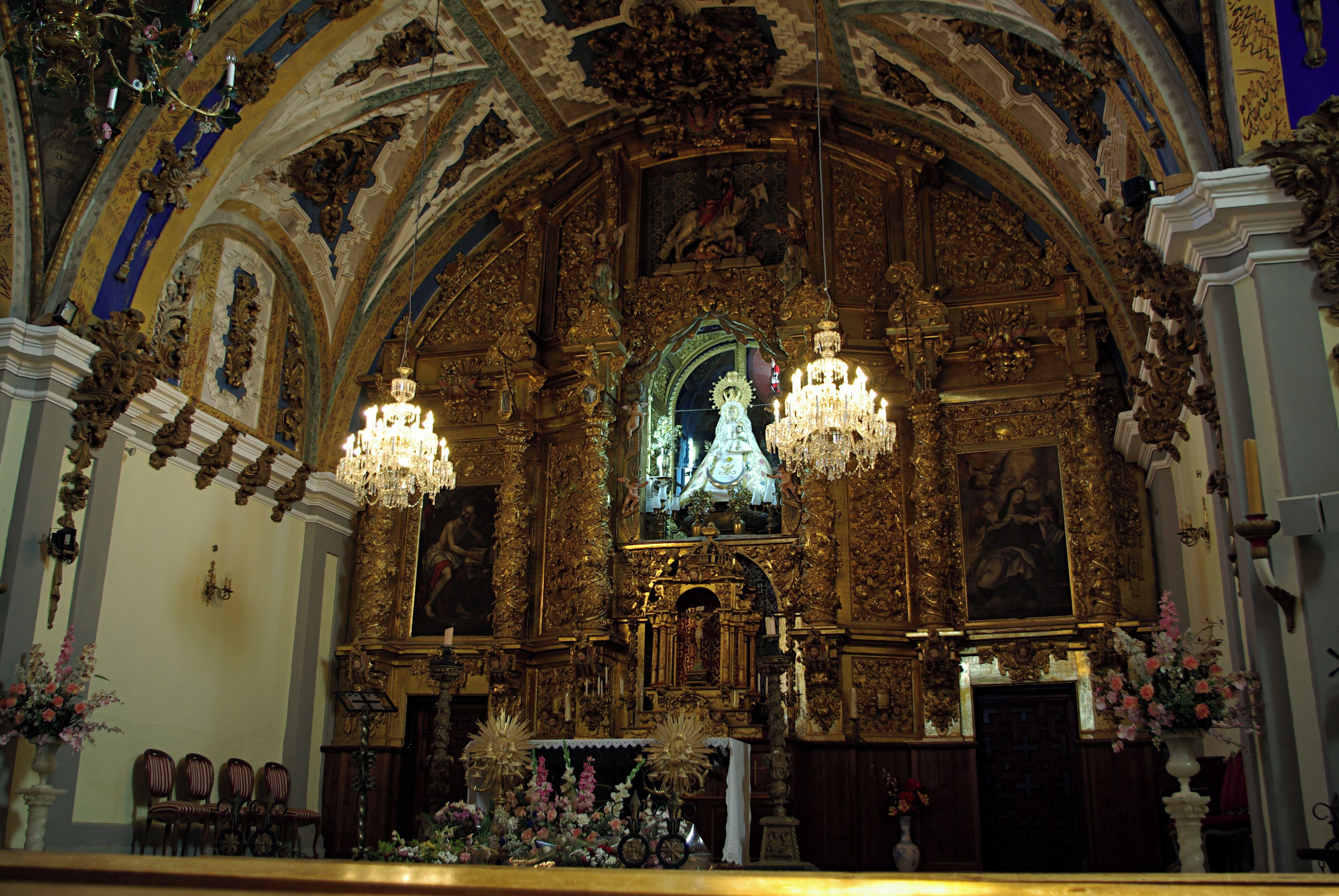 Inside of Our Lady of Cubillo hermitage in Santa María del Cubillo (Ávila, Spain)