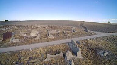 Ruins of Honquilana near San Pablo de la Moraleja (Valladolid, Spain). Picture taken by drone.