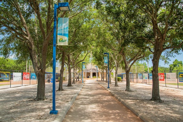 Eddie C. Moore Softball Complex showing a garden