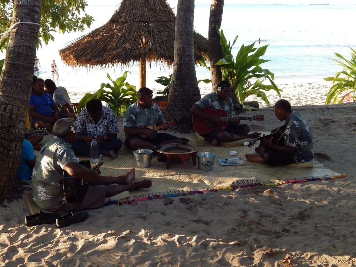 Kava Ceremony at the resort. Yum! Kava numbs your tongue and throat almost immediately. 