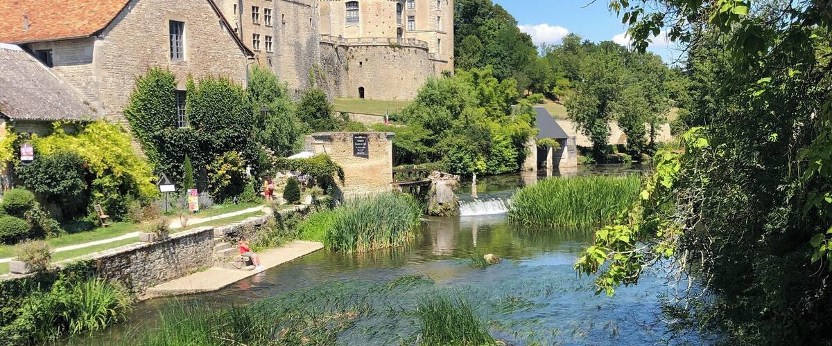 Delightful village with a magnificent castle and water mill alongside the river Charente