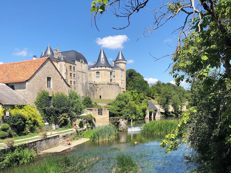 Delightful village with a magnificent castle and water mill alongside the river Charente