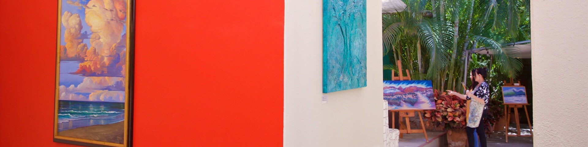 Logan Gallery showing art and interior views