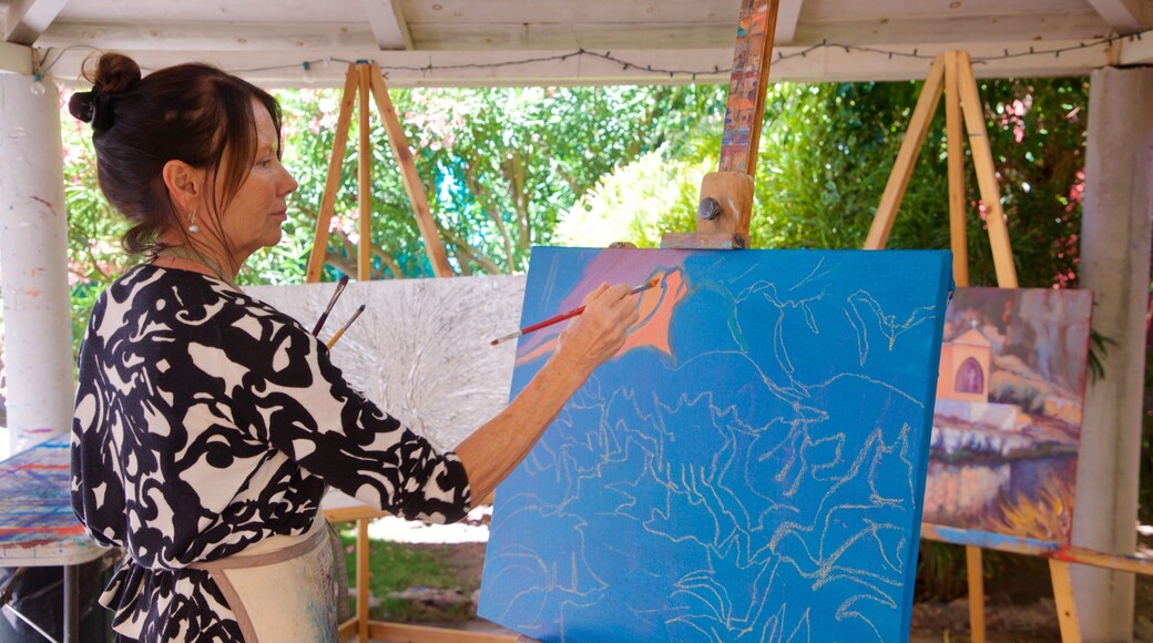 Logan Gallery featuring art as well as an individual femail