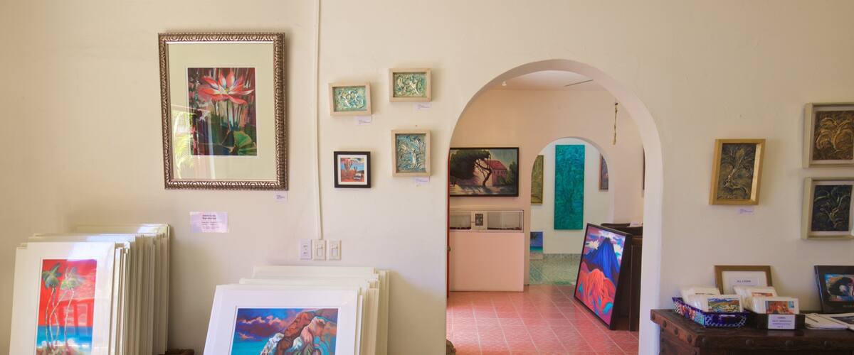 Logan Gallery featuring interior views and art