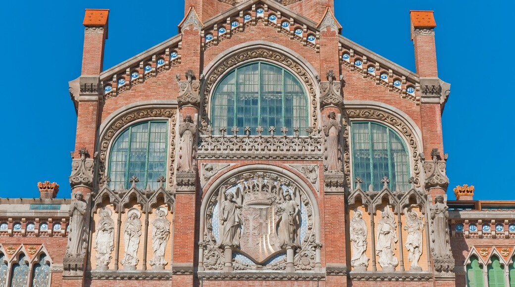 Saint Pau hospital entrance located at Barcelona, Spain