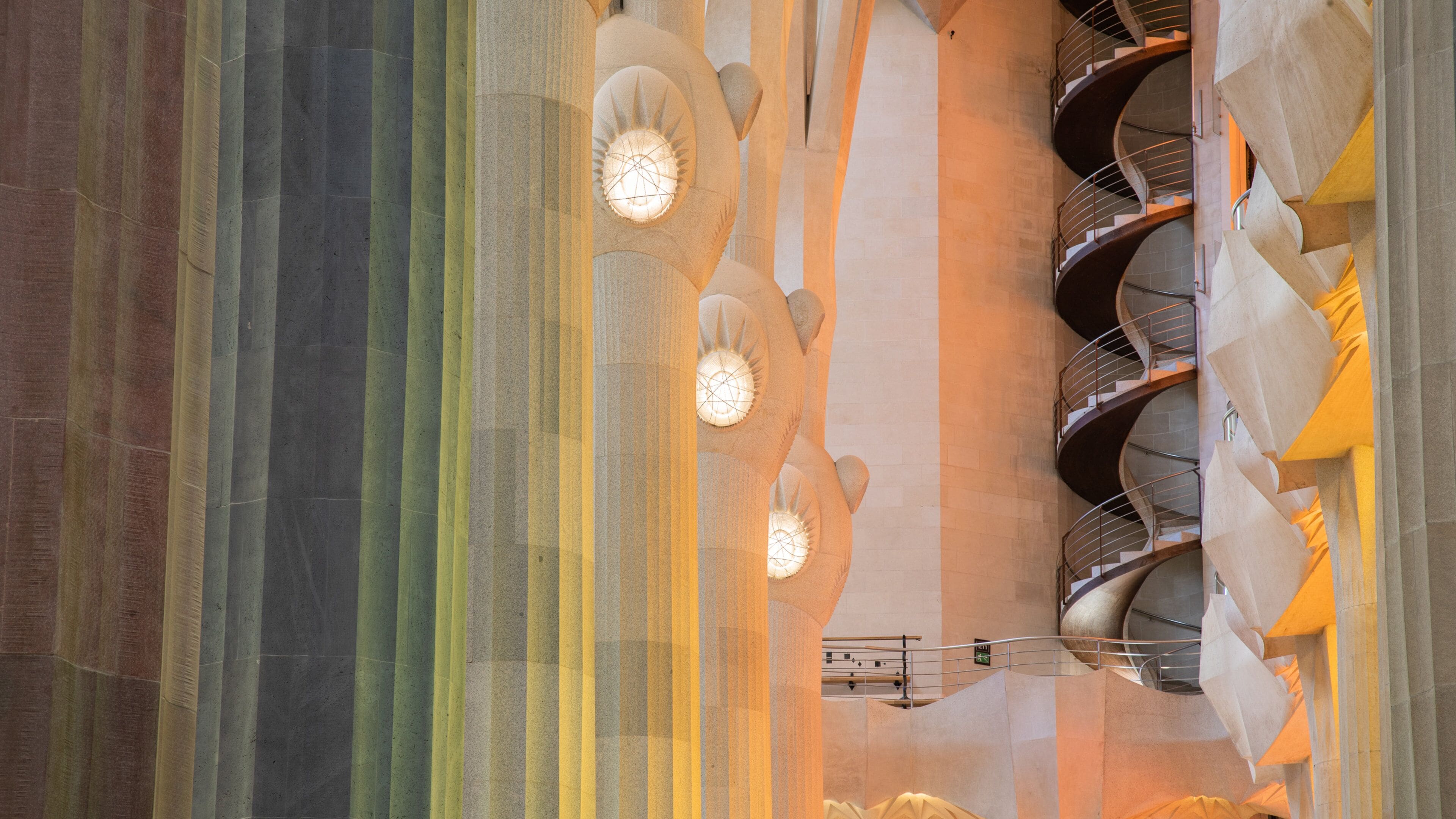 La Sagrada Familia which includes interior views and heritage elements