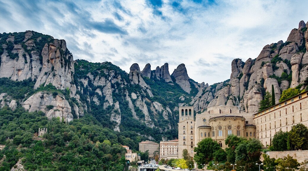 Monastery of Santa Maria de Montserrat and mountain