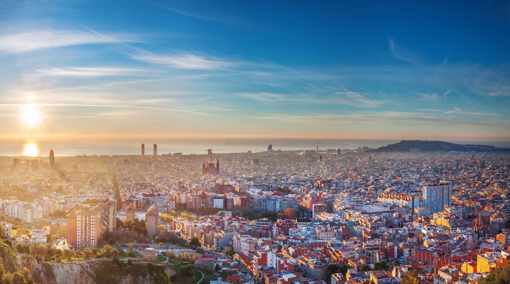 Beautiful sunrise in Barcelona