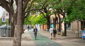 La Buhaira showing a garden and road cycling as well as an individual femail