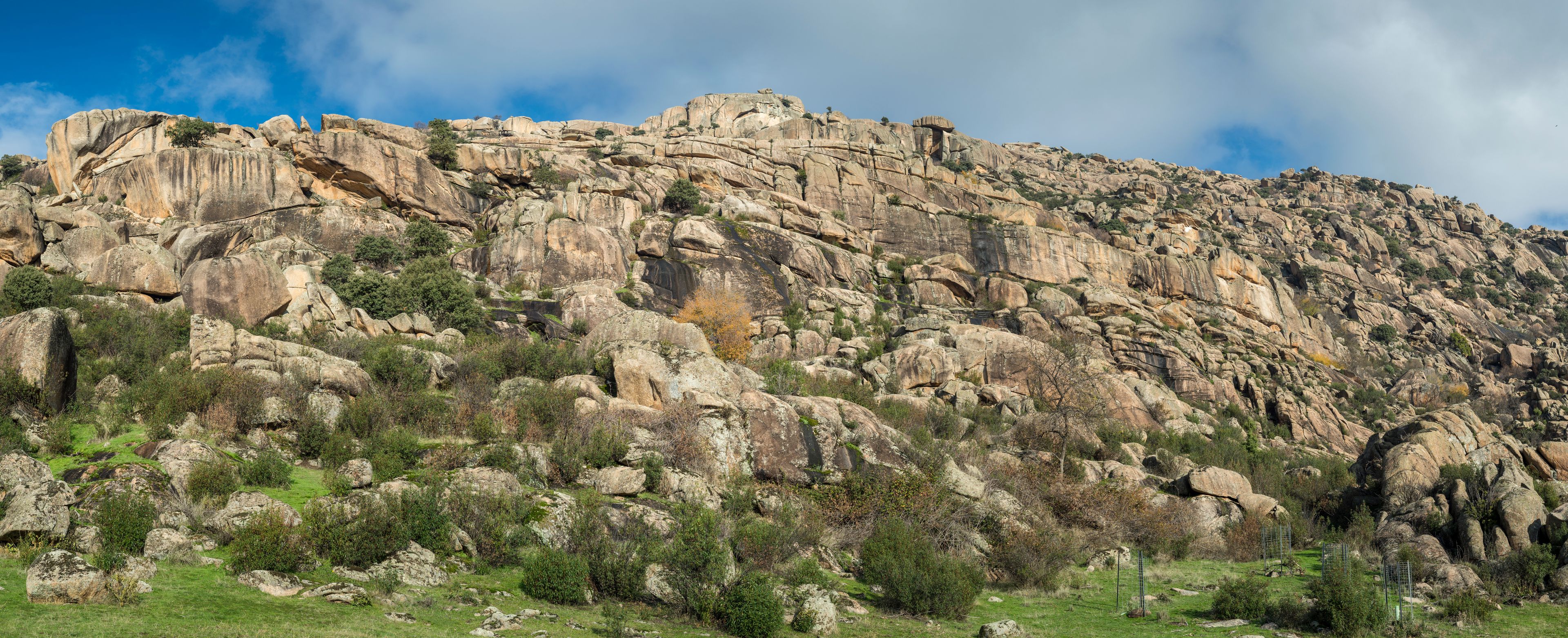 Granitic rock formations in La Pedriza, Guadarrama Mountains National Park, province of Madrid, Spain