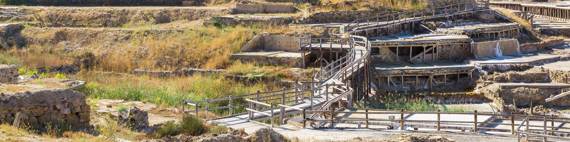 The famous salt valley of Añana, Spain