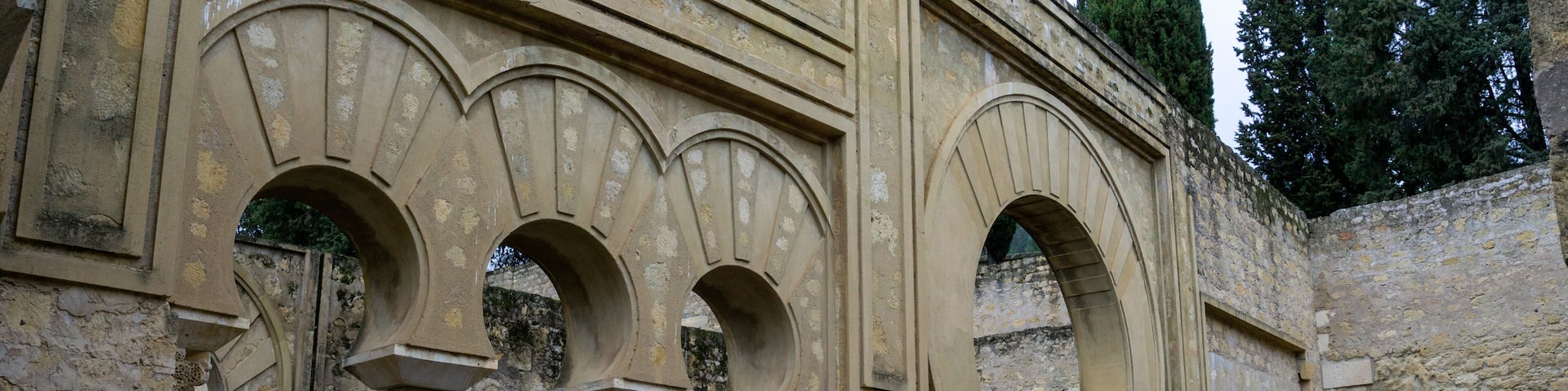 view of the Upper Basilical Hall in the ruins of Medina Azahara