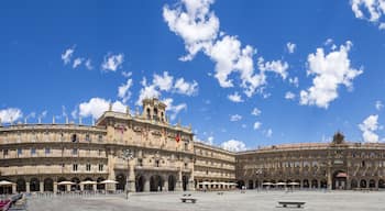 Panoramic shot of the Plaza Mayor in Salamanca, Spain