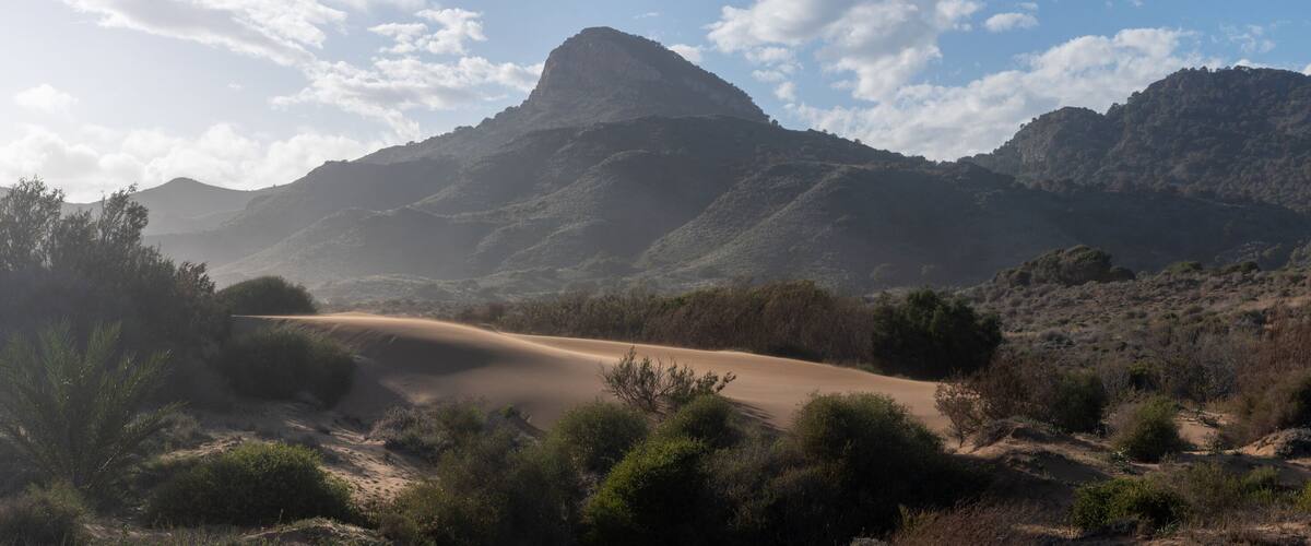 Landscape of Calblanque Beach, Cartagena (Spain)