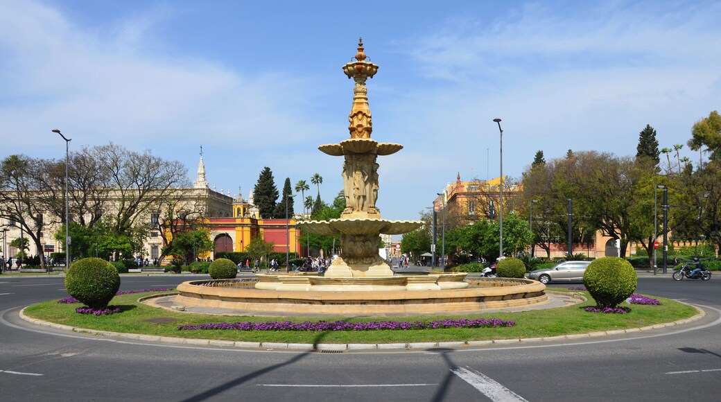 The fountain of the Four Seasons, in Don Juan de Austria square, in the Prado de San Sebastián (Seville, Spain).