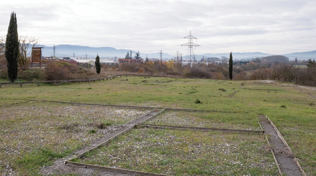 Archeological site of Atxa. Rests or a Roman military camp, 1st century AD. Vitoria-Gasteiz, Basque Country, Spain