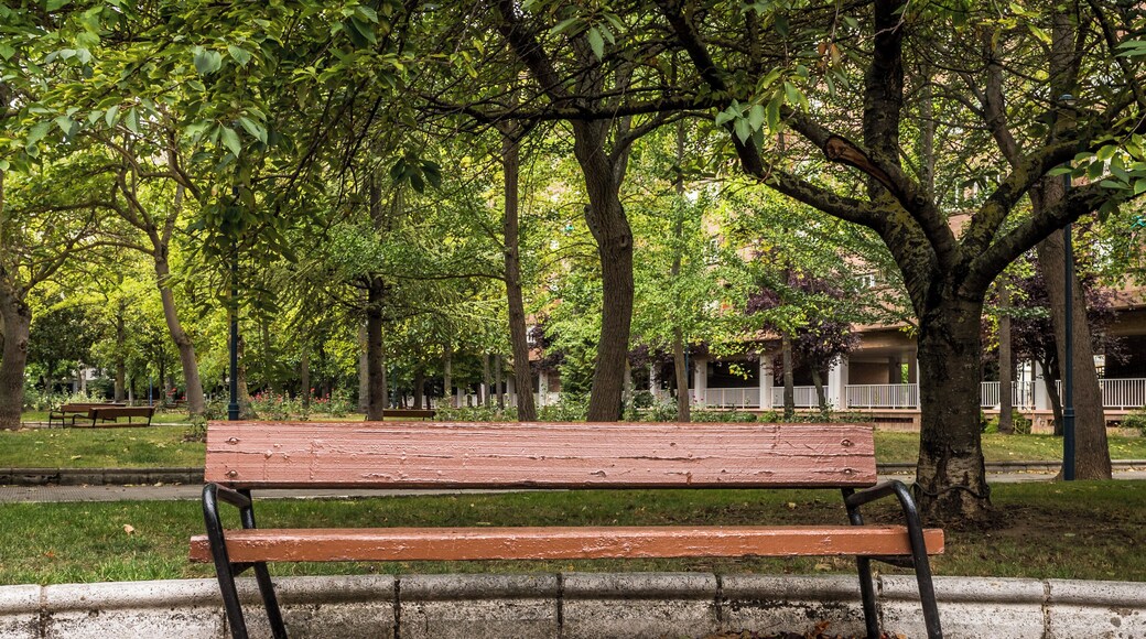 Bench in the Txagorritxu quarter of Vitoria-Gasteiz, Basque Country, Spain
