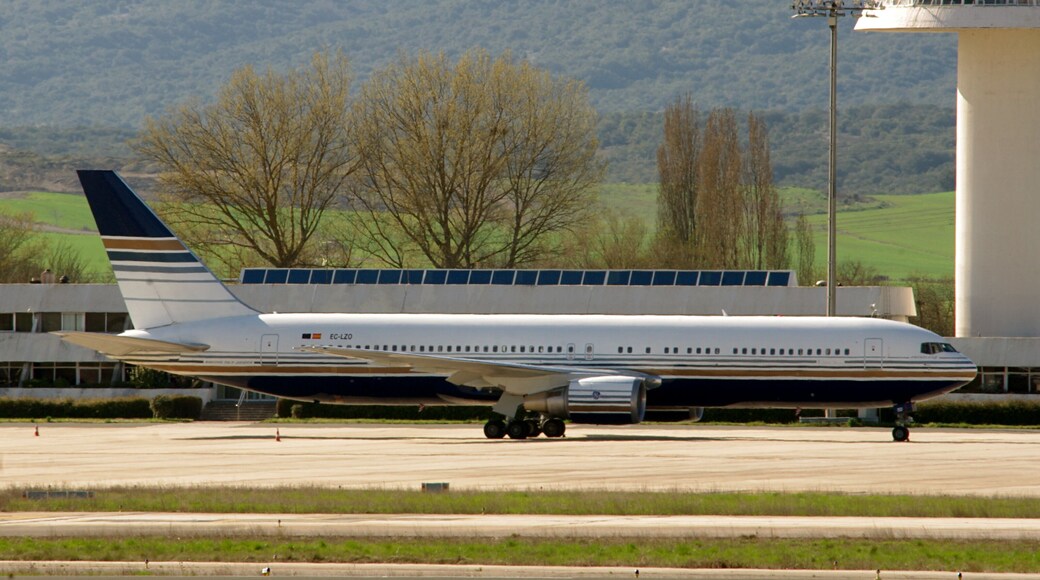 Boeing 767 of Privilege Style at Vitoria-Gasteiz Airport.