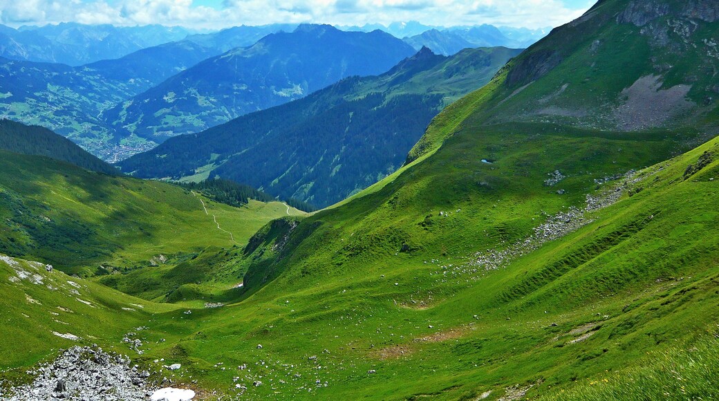 Austrian Alps-view on the peak Geissspitz and valley Montafon; Shutterstock ID 1127176592; purchase_order: SP-1332 HA Batch 2 August 2018; Order: ; client: HomeAway; other: To be paid with HA budget