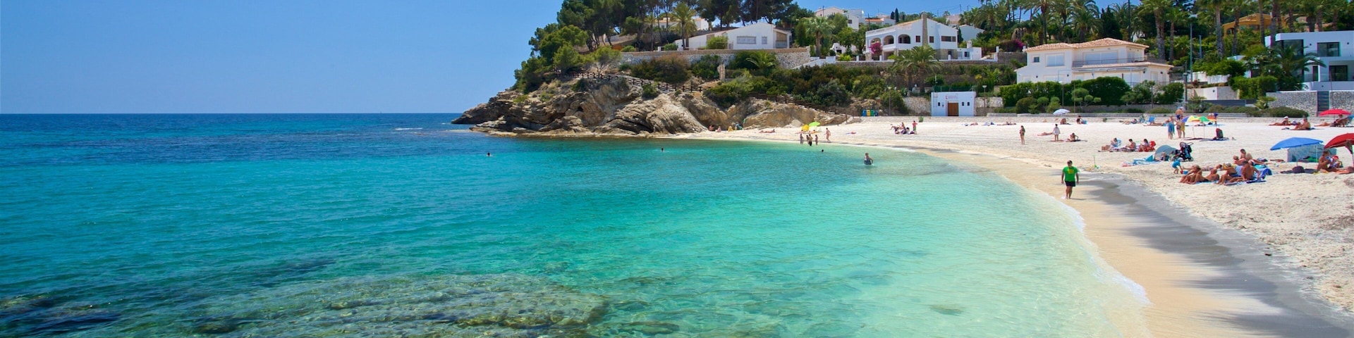 Benissa Coast featuring a sandy beach, tropical scenes and general coastal views