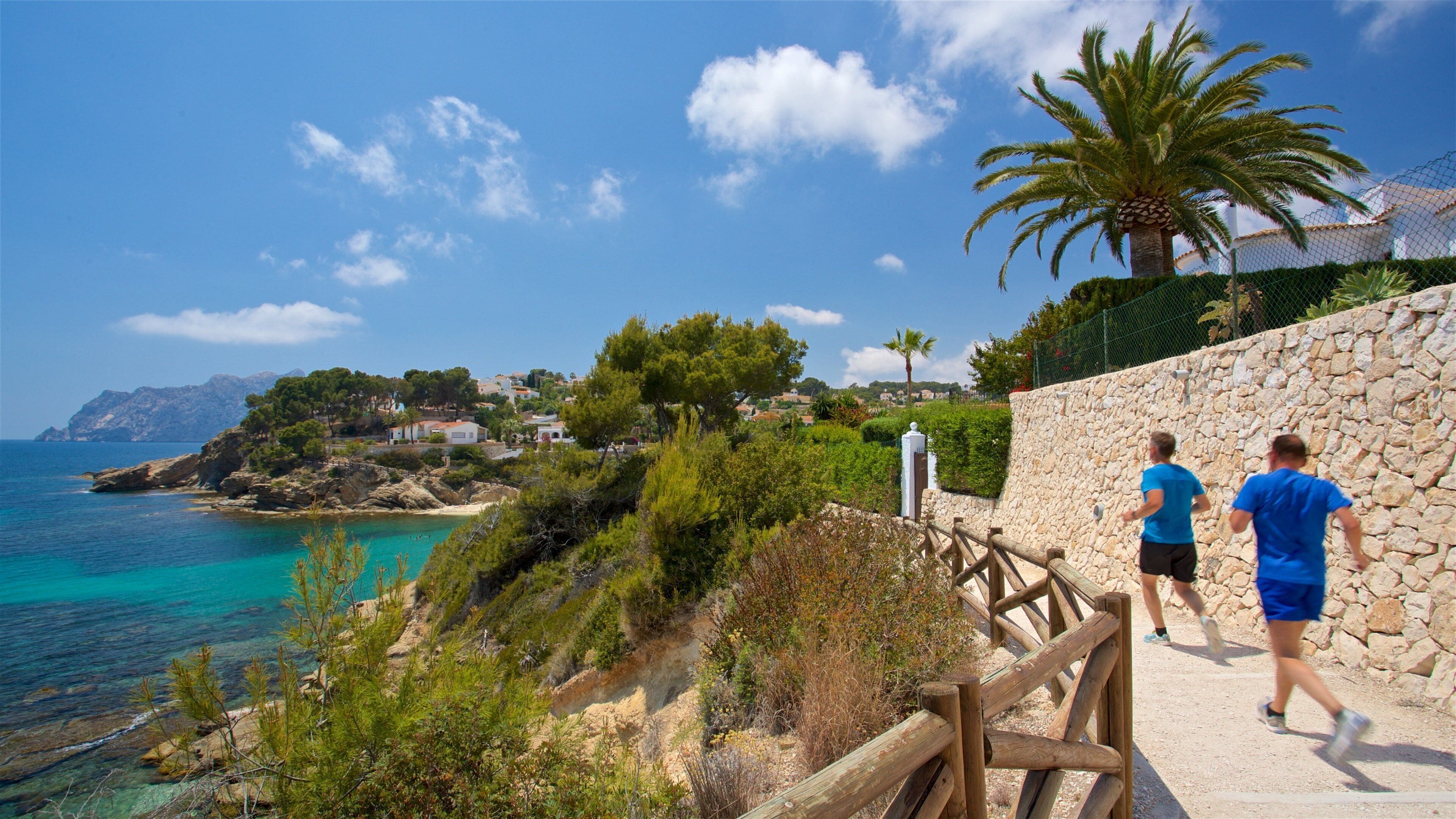 Benissa Coast showing general coastal views and hiking or walking as well as a couple