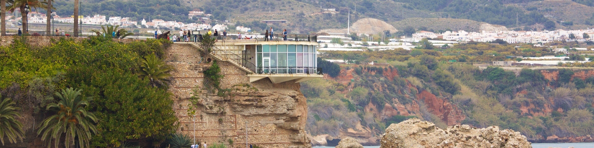 Nerja showing rugged coastline