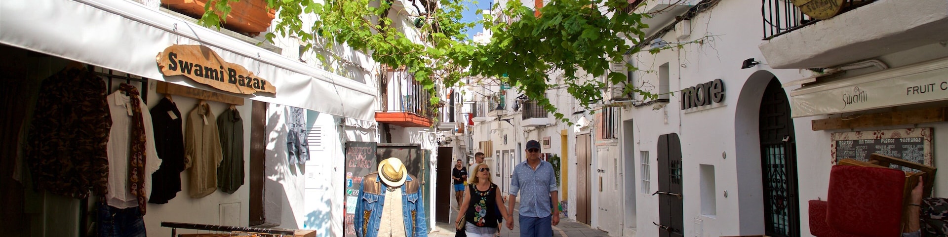 Ibiza City Centre featuring street scenes and markets as well as a couple