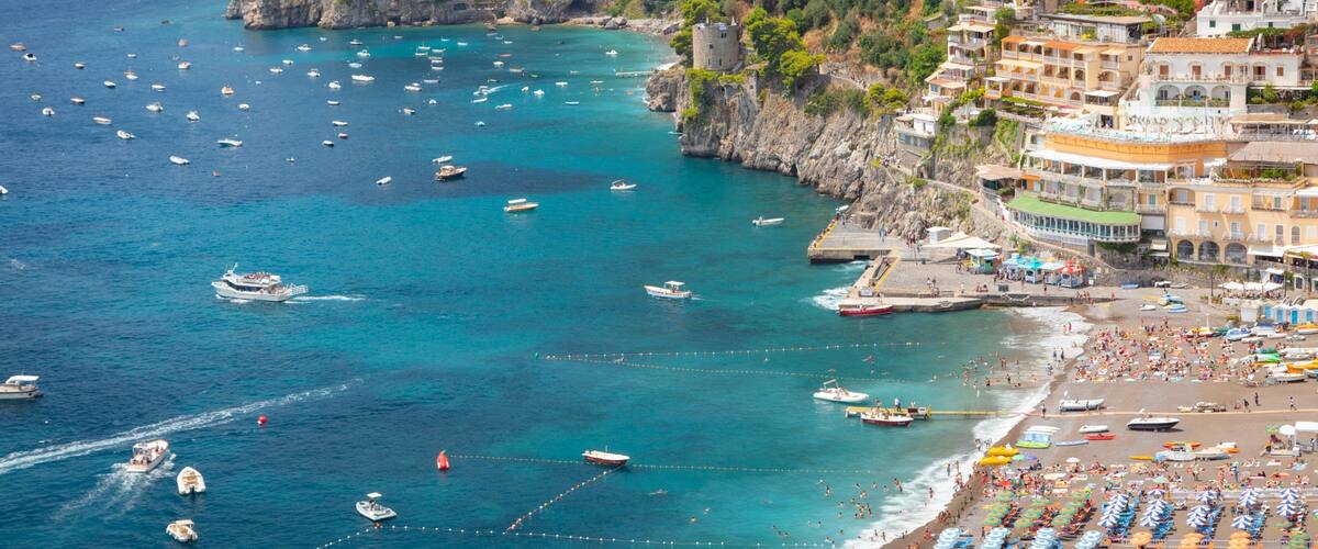 Positano City Centre which includes landscape views, general coastal views and a coastal town