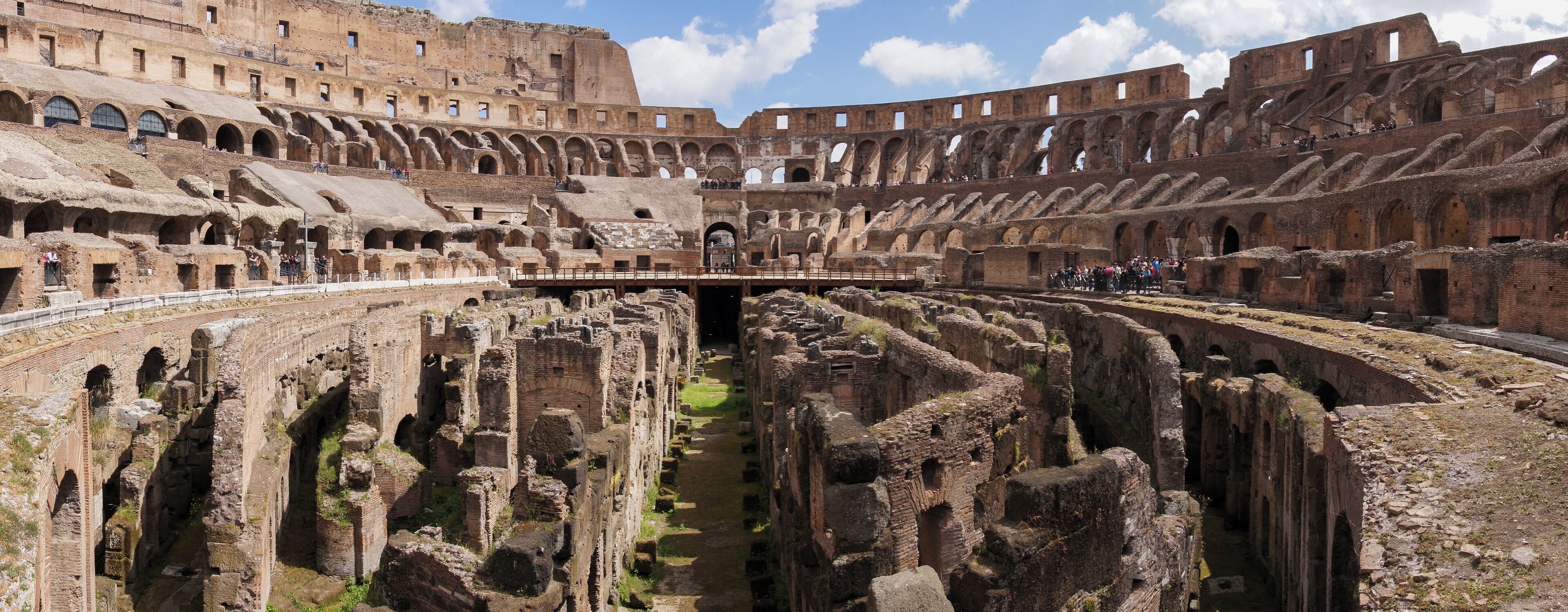 Interior of the Colosseum. This image was taken with a Sony A33 using Sweep Panorama and a zoom at 17mm.