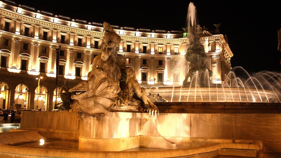 Rome, Piazza della Repubblica, the Fontana delle Naiadi
