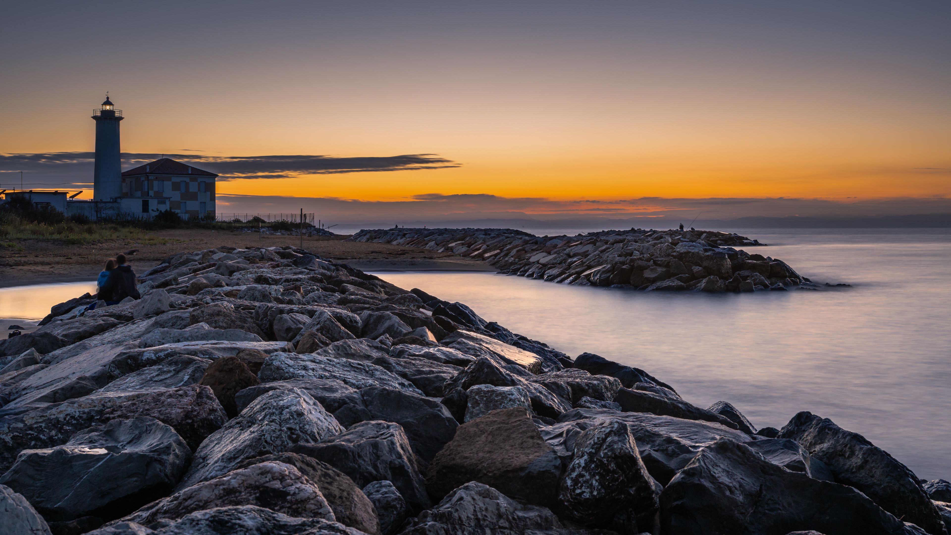 summer sunrise over the bibione lighthouse, Bibione, San Michele al Tagliammento, Venice, Italy