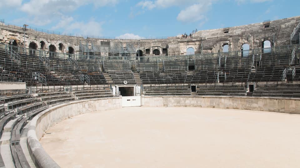 The arena of the Amphitheatre of Nîmes