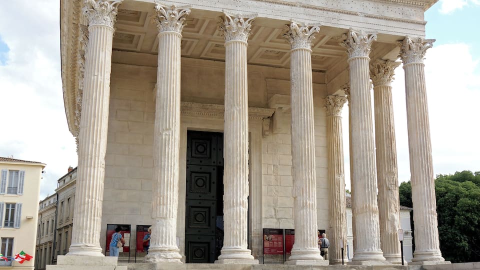 PLEASE, NO invitations or self promotions, THEY WILL BE DELETED. My photos are FREE to use, just give me credit and it would be nice if you let me know, thanks. I did not go inside all all that is there is a movie to be seen..... The Maison Carrée (Square House) stands in the centre of town. Dating from the 1st century AD, it was dedicated to Caius and Lucius Caesar, adopted grandsons of Emperor Augustus. It has been used for various functions since the 11th century. It served as a consulate, a stable, apartments, and a church, as well as archives and a museum. Tourist information describes it as "the only fully preserved temple of the ancient world."