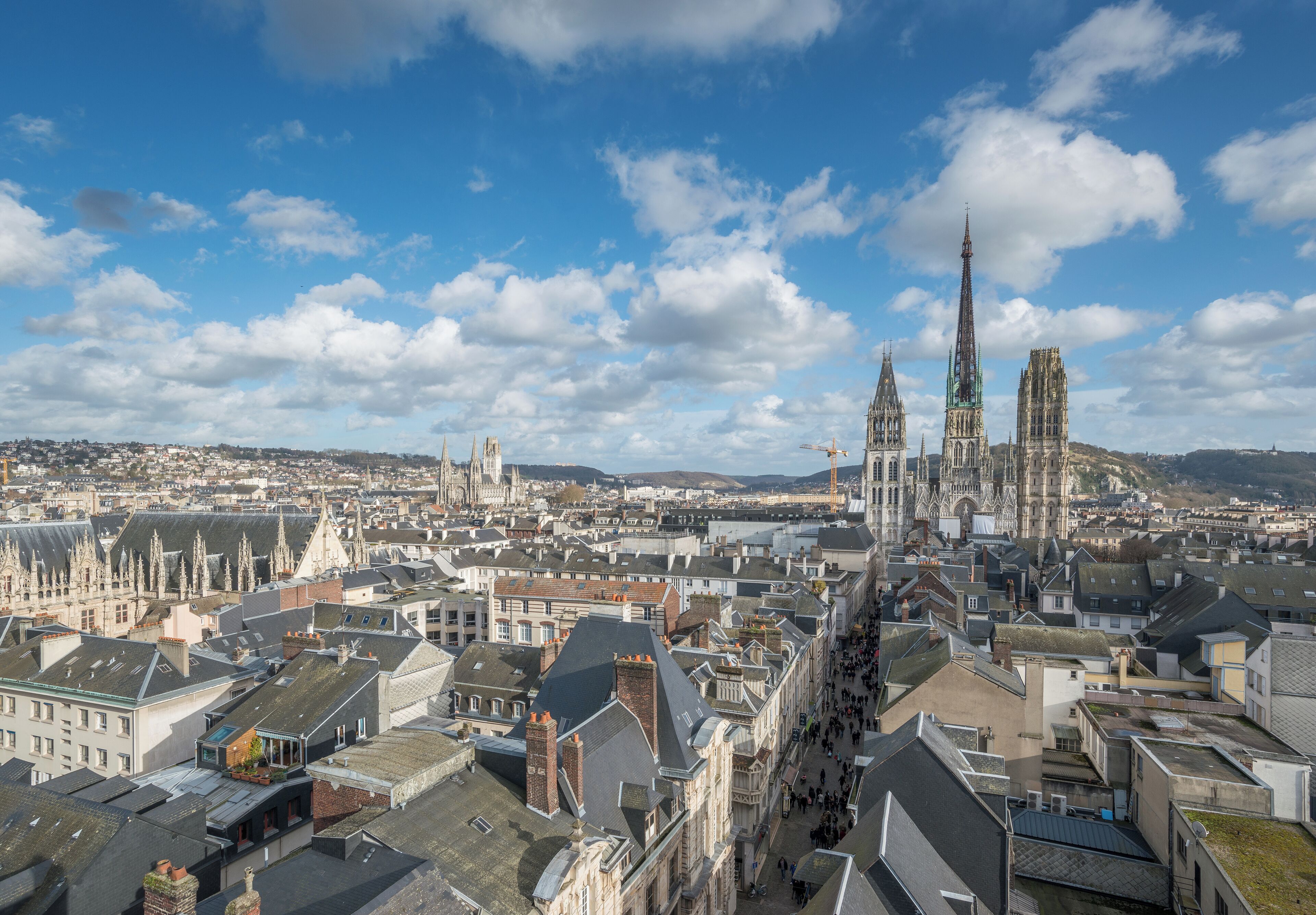 The city of Rouen as seen from the Gros Horloge tower