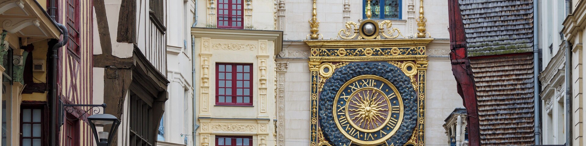 Rouen, France: Gros Horloge in Rouen (backside)