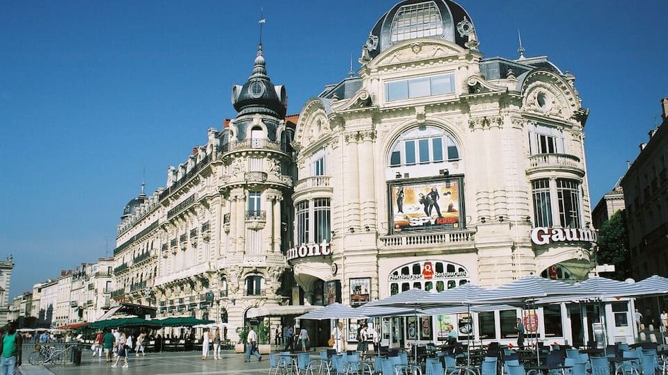 Cinéma Le Gaumont sur la place de la Comédie à Montpellier.