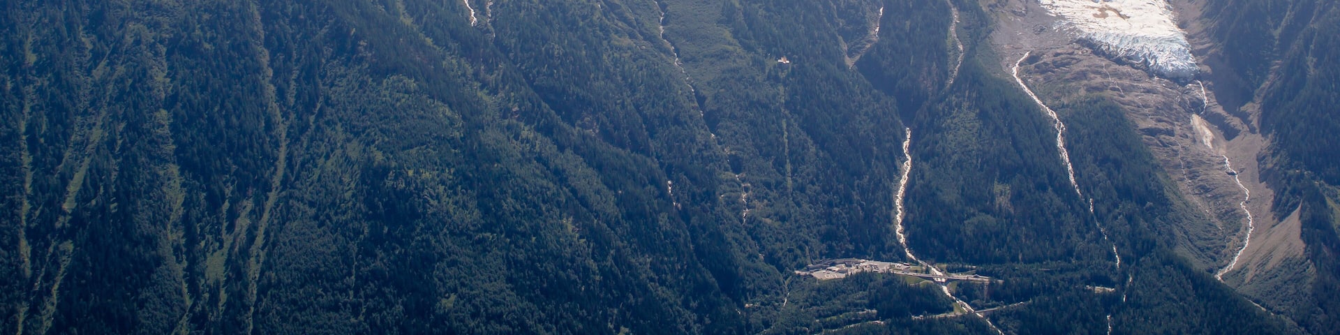View to Mont Blanc and Glacier
