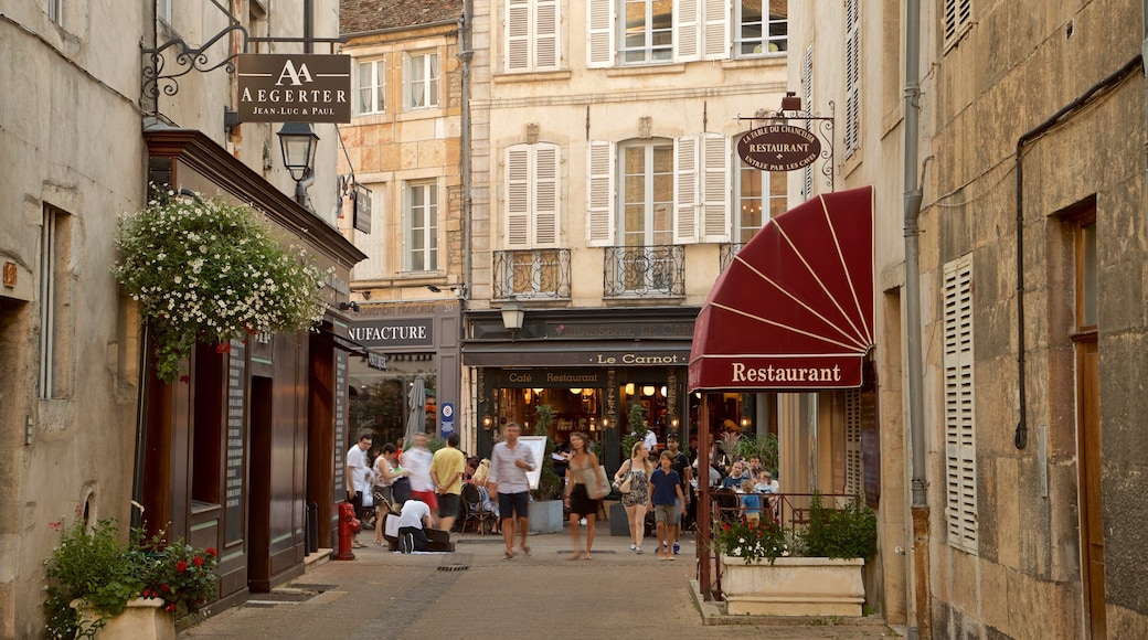 Beaune featuring a city and street scenes as well as a small group of people
