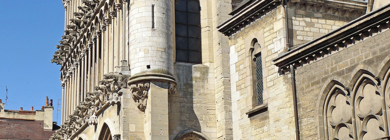 PLEASE, NO invitations or self promotions, THEY WILL BE DELETED. My photos are FREE to use, just give me credit and it would be nice if you let me know, thanks. Church of Notre-Dame of Dijon was began around 1230. There are 51 gargoyles on the front of the church.