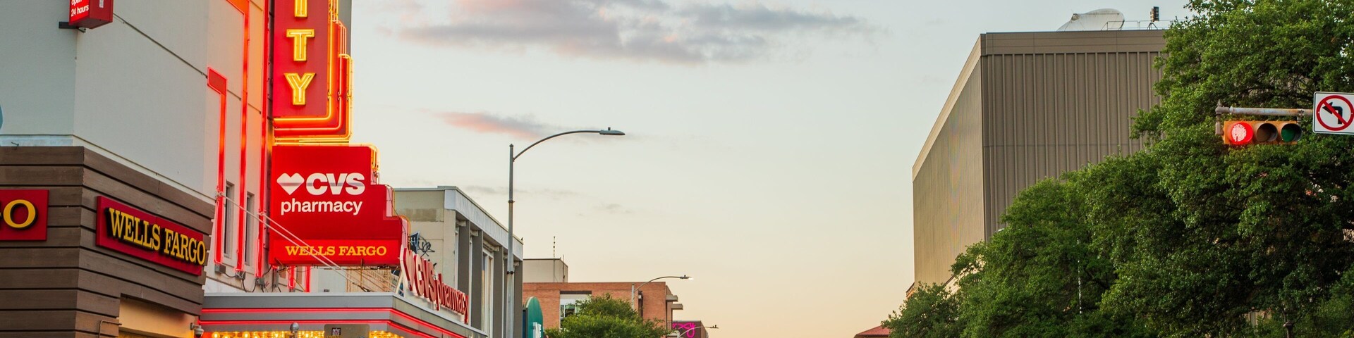 Central Austin featuring a sunset