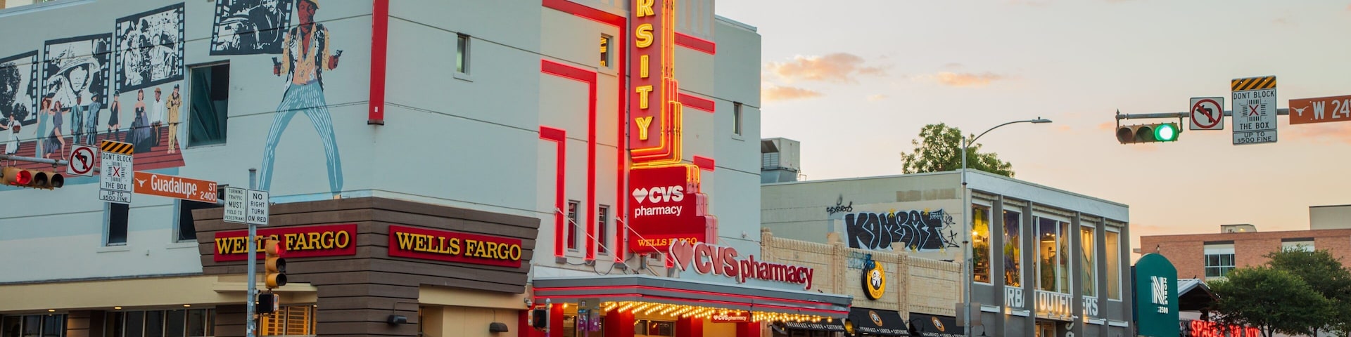 Central Austin featuring a sunset
